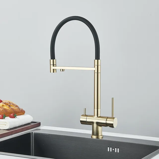 Robinet d'eau potable en or brossé pour touristes – vue 3