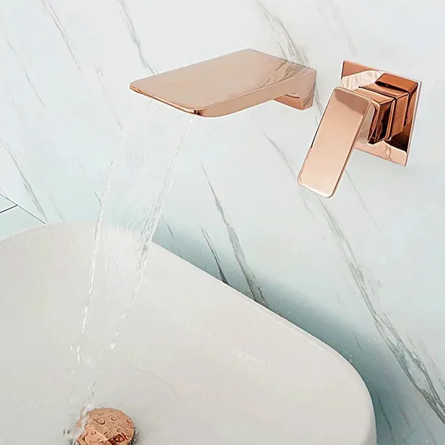Mitigeur lavabo mural monocommande cascade bec plat… – vue 4
