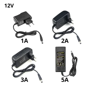 Transformateur d’éclairage AC 100V-240V à DC 12V, 1A 2A 3A, adaptateur d’alimentation électronique, convertisseur, pilote LED pour bandes lumineuses LED Transformateur d’éclairage AC 100V-240V à DC 12V, 1A 2A 3A, adaptateur d’alimentation électronique, convertisseur, pilote LED pour bandes lumineuses LED
