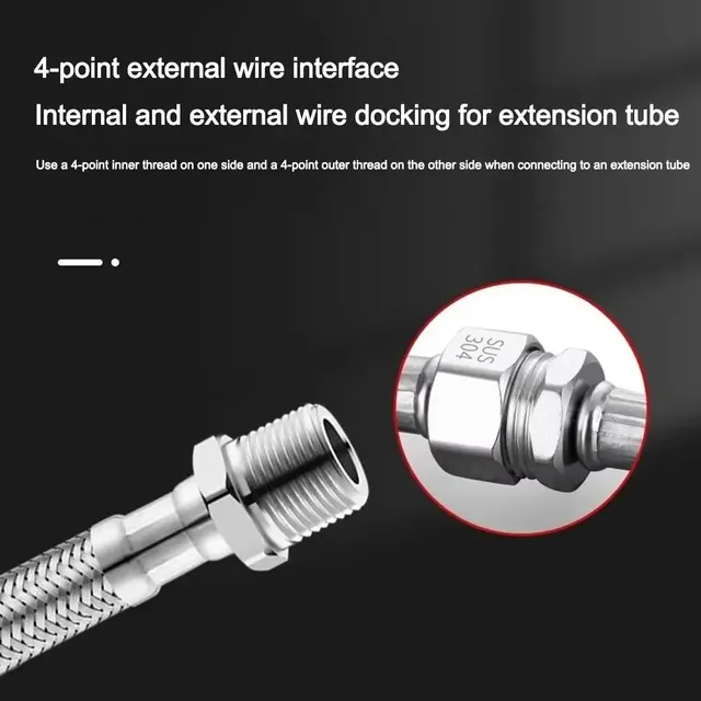 Tuyau de douche Flexible de 20 à 200CM de longueur – vue 4