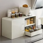 Étagère de rangement pour comptoir de cuisine, multifonctionnelle, pour épices, huile, sel, Sauce et vinaigre, anti-poussière, tasse d&rsquo;eau, service à thé, organisateur