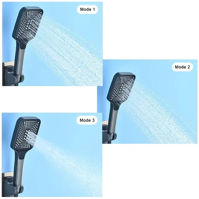 Robinet de baignoire cascade gris avec douchette à main – vue 3