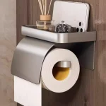 Porte-rouleau de papier toilette auto-adhésif-support mural ou porte-papier hygiénique adhésif avec étagère, porte-rouleau de papier toilette, porte-mouchoirs
