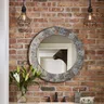Miroir mural de maquillage circulaire en bois – vue 6