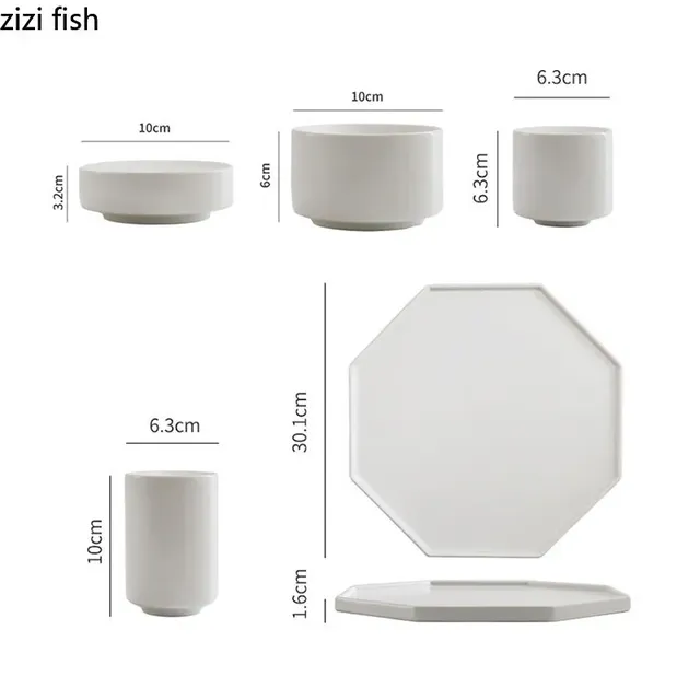 QuePlate-Assiette à dessert cylindrique en céramique – vue 5