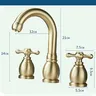 Robinet lavabo laiton brossé or mat col cygne bec haut… – vue 7