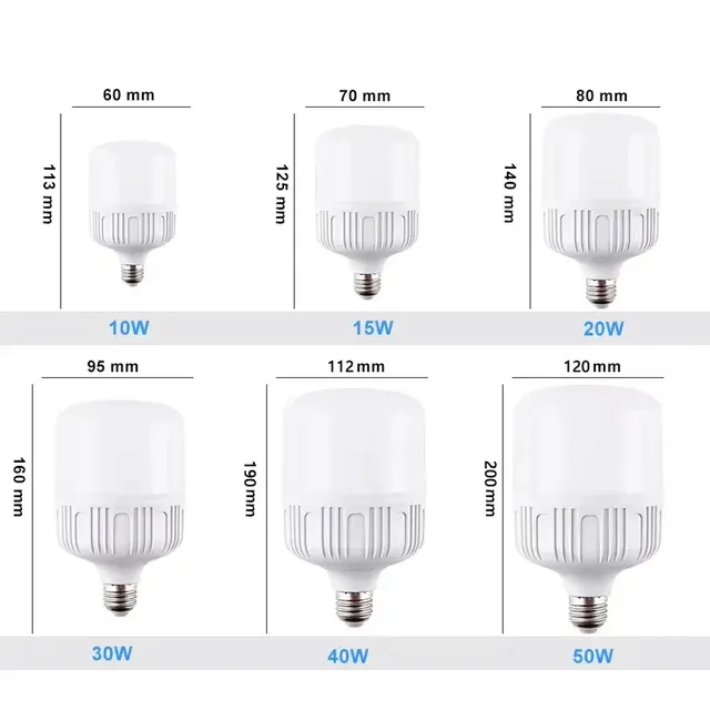 50/40/30/20/15W LED ampoule E27 vis bouche lumières… – vue 6