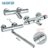 Robinet de douche thermostatique Simple, mitigeur thermostatique de salle de bains, robinet mitigeur de salle de bains chaude et froide, mitigeur de robinet de baignoire