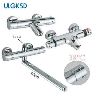 Robinet de douche thermostatique Simple, mitigeur thermostatique de salle de bains, robinet mitigeur de salle de bains chaude et froide, mitigeur de robinet de baignoire