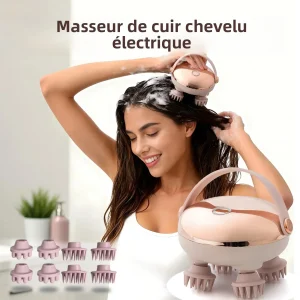 Instrument de Massage de tête masseur de tête Rechargeable cuir chevelu Stress Relax Massage corporel masseur de cuir chevelu portatif étanche