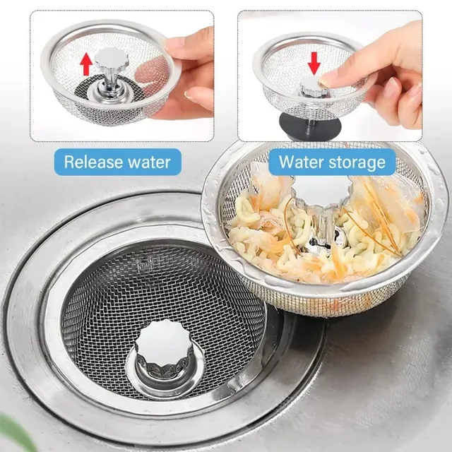 Filtre d'évier de cuisine en acier inoxydable – vue 2