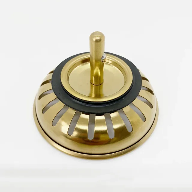 Bouchon de crépine d'évier de cuisine doré – vue 5