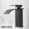 Robinet de salle de bains cascade noir – vue 3