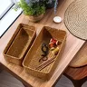 Panier rangement rectangulaire jonc mer tissé naturel… – vue 5