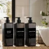 Distributeur de Lotion étanche 500ML/16.9Oz, avec étiquette, pour salle de bain, shampoing, Gel douche, bouteille, conteneur de stockage, décoration de la maison, 2/3 pièces Distributeur de Lotion étanche 500ML/16.9Oz, avec étiquette, pour salle de bain, shampoing, Gel douche, bouteille, conteneur de stockage, décoration de la maison, 2/3 pièces