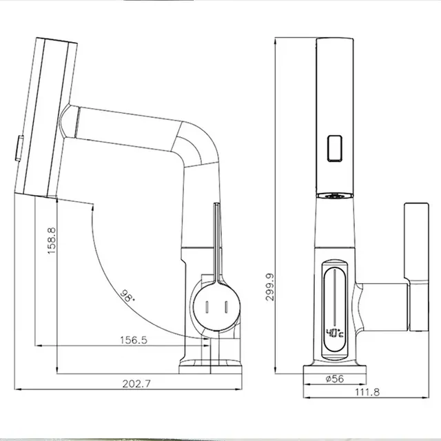 Mitigeur monotrou inox brossé bec coudé douchette… – vue 7