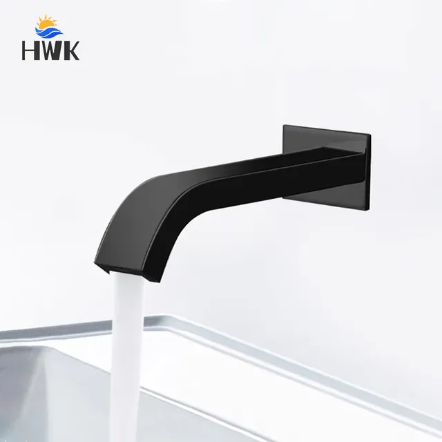 Robinet de lavabo à Induction infrarouge mural noir.… – vue 2