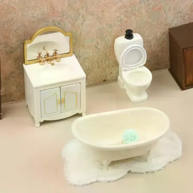1/12 maison de poupée Simulation baignoire toilette… – vue 2