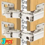 Charnières d&rsquo;armoire en acier réglables, charnières hydrauliques à fermeture douce à 130 à 170 degrés, quincaillerie de meubles pour portes de placard de cuisine et de maison