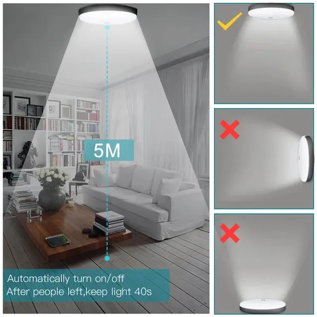 Détecteur de mouvement PIR LED plafonnier 110V 220V… – vue 6