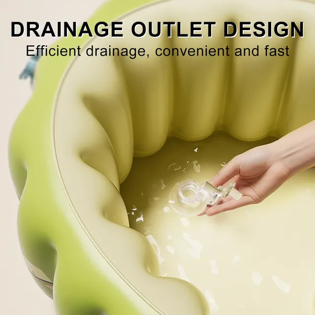 Baignoire gonflable bébé nourrisson vert anis motif ours… – vue 4
