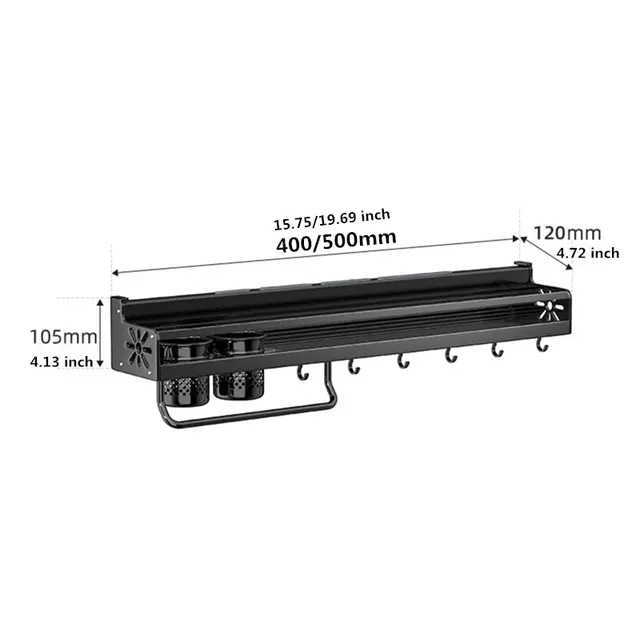 Organisateur de cuisine étagère murale support de… – vue 6