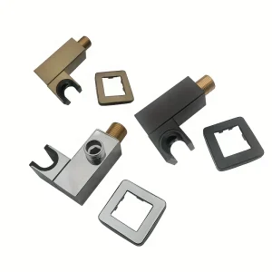 Support de sortie de douche à main en laiton noir/Chrome/or, salle de bains, support de combiné, siège, connecteur de tuyau rond et carré Support de sortie de douche à main en laiton noir/Chrome/or, salle de bains, support de combiné, siège, connecteur de tuyau rond et carré