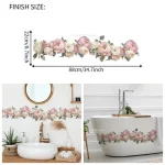 Autocollants muraux colorés en forme de fleur de pivoine, décoration murale pour fenêtre de salle, décoration de maison, auto-adhésif, nouveau 2025