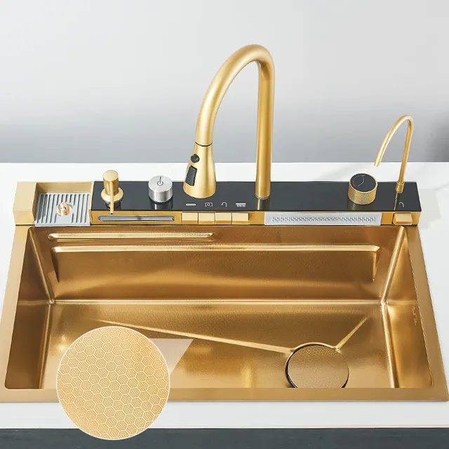 Évier de Cuisine en Acier Inoxydable avec Affichage… – vue 5