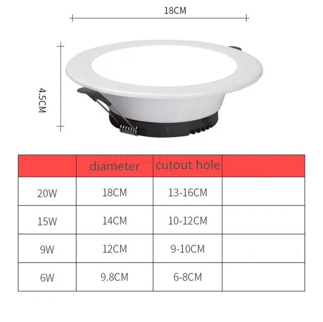 Lampe encastrable circulaire – vue 6