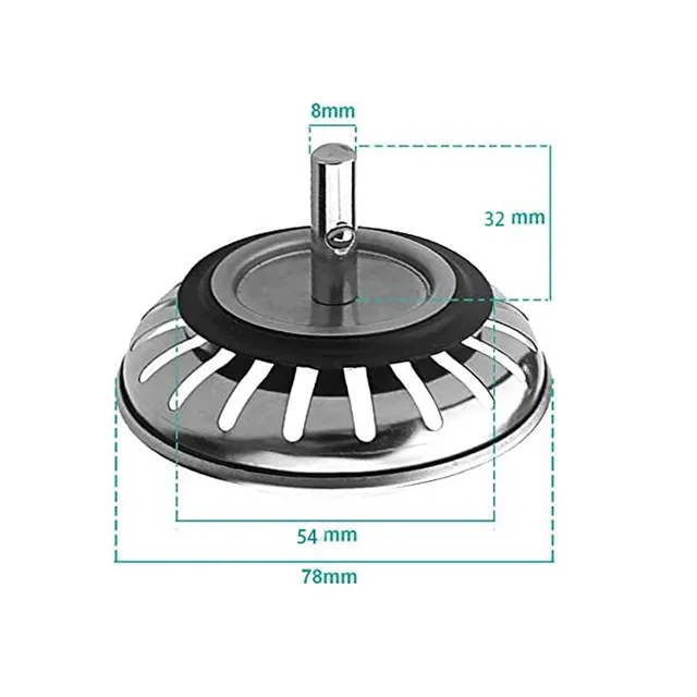 Bouchon de vidange de lavabo en acier inoxydable – vue 6