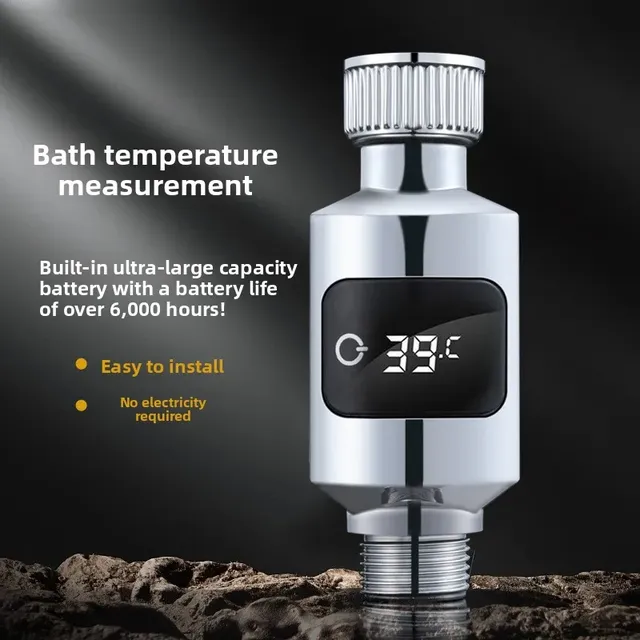 Pyromètre de douche numérique LED – vue 2