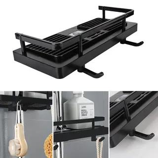 Support rangement douche étagère flottante détachable mural plastique…