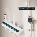 Système de douche Intelligent à affichage numérique de la température, ensemble de douche de salle de bains, mélangeur chaud et froid, ensemble de robinets de douche de salle de bains, pluie