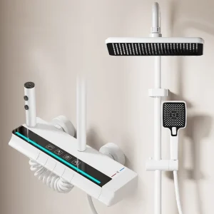 Système de douche Intelligent à affichage numérique de la température, ensemble de douche de salle de bains, mélangeur chaud et froid, ensemble de robinets de douche de salle de bains, pluie Système de douche Intelligent à affichage numérique de la température, ensemble de douche de salle de bains, mélangeur chaud et froid, ensemble de robinets de douche de salle de bains, pluie