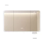 Armoire à miroir de salle de bain intelligente en forme d&rsquo;arc armoire à miroir de salle de bain murale avec armoire à miroir de salle de bain légère pour la maison R