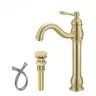 Robinet de lavabo doré à poignée unique – vue 7