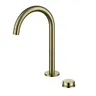 Robinet lavabo mural or brossé noir bec pivotant rotatif… – vue 3