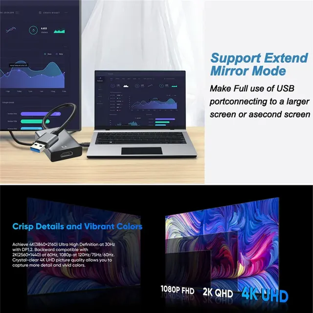 Adaptateur USB vers HDMI HD 1080P – vue 5