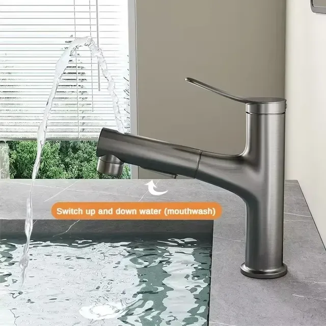 Robinet de salle de bains sortie d'eau chaude et froide… – vue 4