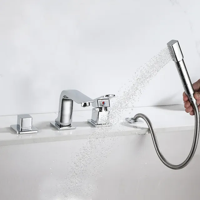 Ensemble de robinets de baignoire de salle de bains… – vue 3