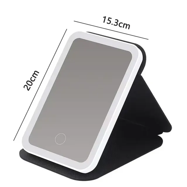 Miroir maquillage LED pliable portable cadre lumineux… – vue 6