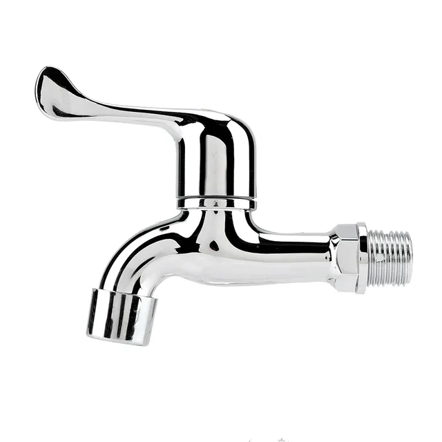 Robinet machine laver mural chromé plastique bec unique… – vue 6