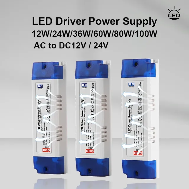 Transformateur d'éclairage LED 100W 80W 60W 36W 24W 12W – vue 5