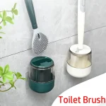 Brosse de Toilette avec Support Mural, Manche Long, Flexible, pour Livres, Fournitures, 1 Ensemble