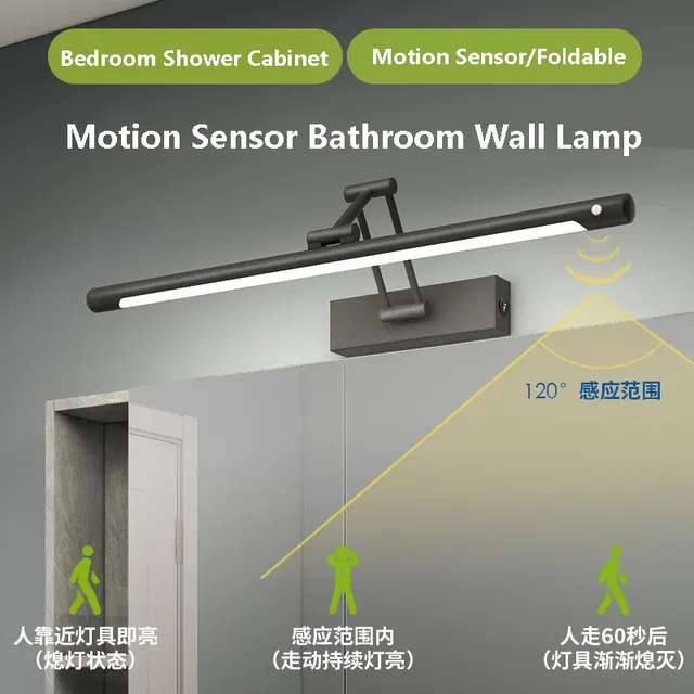 Applique Murale LED Pliable en Métal avec Capteur de…