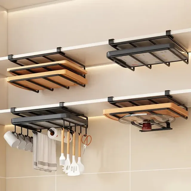 Support organisateur suspendu de cuisine avec crochets… – vue 5