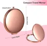 Miroir rond de maquillage grossissant Double face en métal – vue 2
