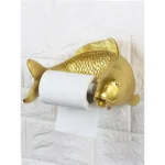 Porte-rouleau de papier toilette personnalité créative porte-serviettes en papier toilette salle de bain sans poinçonnage mignon ménage carpe porte-papier