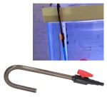 Tuyau de remplissage d&rsquo;eau de poisson toxique Simple gain de temps Tube de remplissage d&rsquo;eau automatique d&rsquo;aquarium mural pour tuyau 3/8